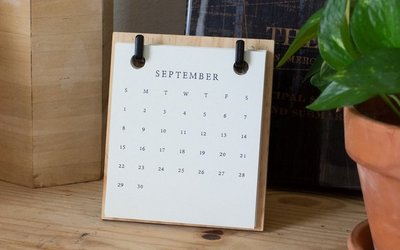 Foto von einem Kalender mit dem Septemberblatt 