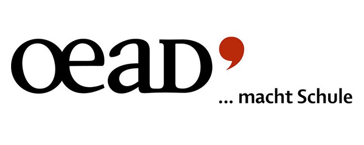 Schwarzer Schriftzug auf weißem Hintergrund des Logos OeAD macht Schule